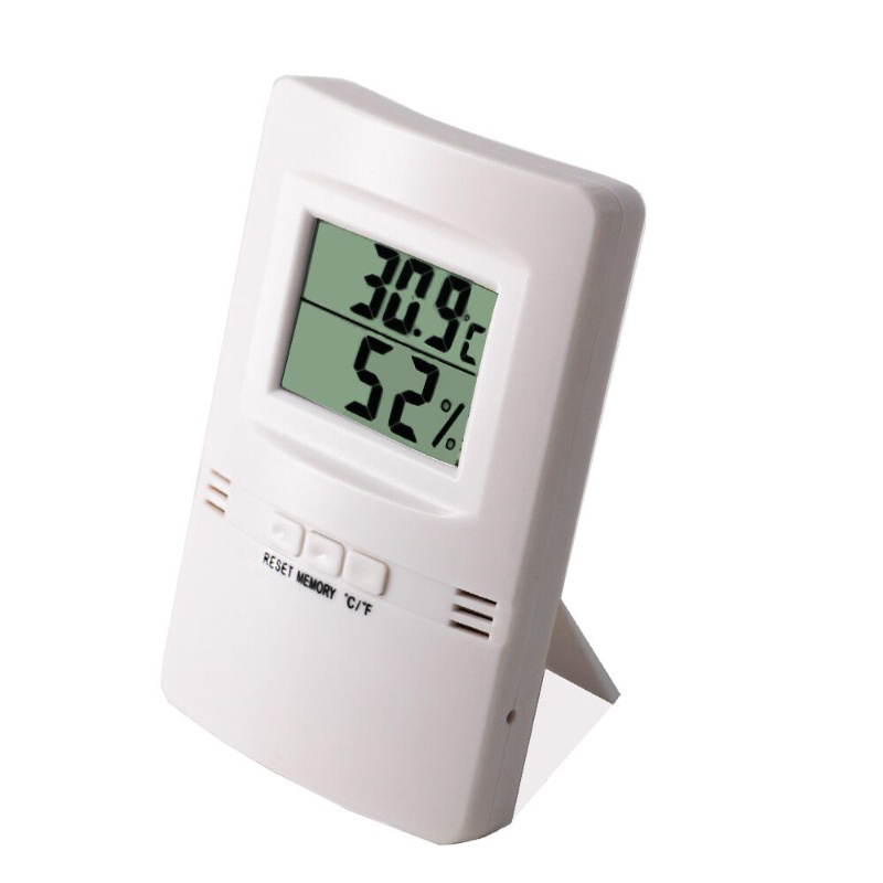 Teirmiméadar Digiteach Thin agus Thin Aonair LCD \u0026 Hygrometer + -1C + -5% RH Hygrothermograph