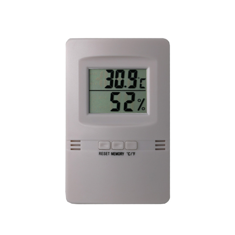 Teirmiméadar Digiteach Thin agus Thin Aonair LCD \u0026 Hygrometer + -1C + -5% RH Hygrothermograph